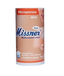 Fita Microporosa 10cm x 10m Bege Hipoalérgica - MISSNER