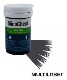 Kit Monitor de Glicose + 100 Tiras de teste  Medidor GlicoCheck - MULTILASER