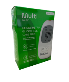Kit Monitor de Glicose + 100 Tiras de teste  Medidor GlicoCheck - MULTILASER