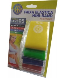 Kit Faixa Elástica 5 Intensidades Mini Band Pilates Funcional - Ortho Pauher